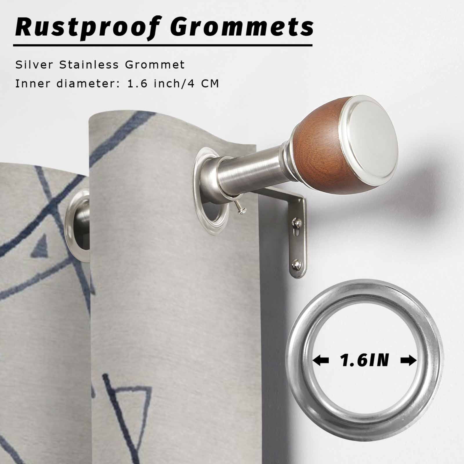 Abstract Geometric Outdoor Curtains for Patio, Navy Blue Splatter Lines Fragmented Crystal Style Sunshade Privacy Drapes Grommet Waterproof Outside Curtains for Porch Balcony 54"x 108", 1 Panel
