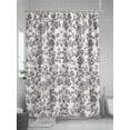 thumbnail image 5 of Spring Flowers Shower Curtain Set, Waterproof Shower Curtains for Bathroom, Farmhouse Purple Pastoral Floral Leaf Washable Fabric Cloth Bath Curtain for Bathtub Decoration with Hooks 60x72 Inches, 5 of 6