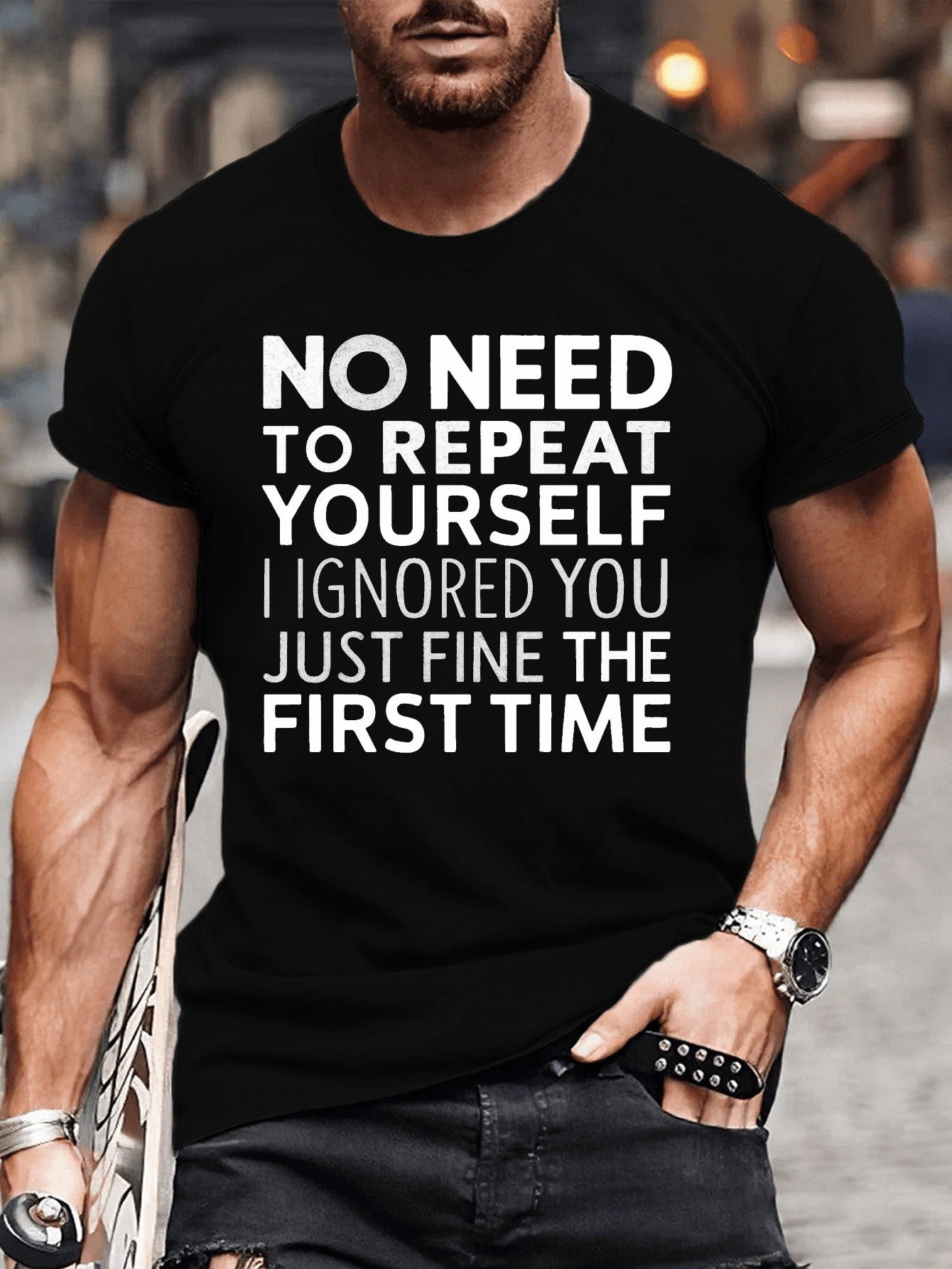 Tejido transpirable | Camiseta de algodón suave para hombre con ...