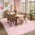 thumbnail image 3 of Bleum Cade Rugs for Living Room 8'x10' Pink Washable Rugs for Bedroom, Printed Romantic Hearts Low Pile Carpet, Ultra Soft Non Slip Durable Large Area Rugs for Mother's Day Gift, 3 of 7