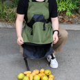 thumbnail image 3 of Delantal de jardín delantal de trabajo con bolsillos de liberación rápida, bolsa de almacenamiento para recolección de verduras y frutas verdes, delantal de jardín impermeable, 3 of 5