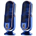 thumbnail image 1 of 2X Ventilador de Torre Sin Aspas Abatible de 720°, Ventilador Silencioso Oscilante con 5 Modos, Eficiencia Energética para Dormitorio Oficina Azul, 1 of 5