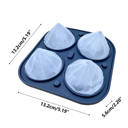 

Vntub Kitchen Utensils Gadgets 4 Diamond Ice Lattice Funnels Silica Gel Ice Mould With Cover 4 Hole Lattice Diamonds Ice Lattice Silica Gel Supplementary Food With Cover Suitable For Your
