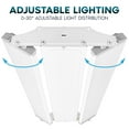 thumbnail image 3 of Luxrite 2FT Linear High Bay LED Shop Lights, 165/190/220W, Up to 30000LM, 4CCT, 0-10V Dimmable, 120-277V, DLC, UL 2 Pack, 3 of 7