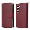 thumbnail image 2 of SaniMore for Samsung Galaxy S23 Case, 3 in 1 Zipper Purse Cover + Card Slots +  Kickstand + Detachable Lanyard Comprehensive Protective Shockproof Anti-drop Shell For Samsung Galaxy S23,Winered, 2 of 8