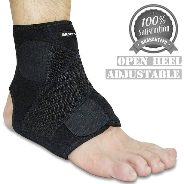 Ankle Support Brace, Adjustable Foot Brace with Compression Straps, Protect  Ankle in Sports & Relieve Ankle Pain