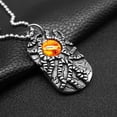 thumbnail image 3 of Collar Zulema Ojo Retro de Acero Inoxidable para Niños Naranja, 3 of 8