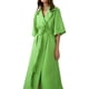 thumbnail image 4 of Txlixc, Kimono de manga corta para mujer, vestido camisero con cuello vuelto, vestido Midi con cinturón informal de trabajo de Color sólido para oficina y ocio Txlixc Moda, 4 of 7