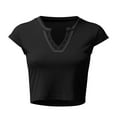 thumbnail image 6 of Sngxgn Women Tank Tops Dressy V Neck Camisole Blouse Casual Sleeveless Cami Summer Tanks Shirt(Black,L), 6 of 7