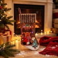 thumbnail image 7 of Jumbo 3D Christmas Stockings, Light‑up Christmas Stocking, Large Xmas Stocking with 3D Character Appliques & LED Lights, Vintage Hanging Gift Sack for Fireplace Mantel Home Holiday Decoration, 7 of 7