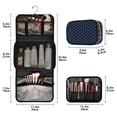 thumbnail image 3 of Iauyy 3 Piece Large Portable Hanging Toiletry Bags for Travel,Foldable Makeup Organizer with Multiple Compartments for Men&Women，White Star, 3 of 9