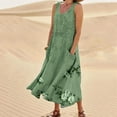 thumbnail image 2 of Women's Summer Sleeveless Casual Dress Colorful Printed Beach Dress with Pocket Flowy Comfortable Stylish Fashion, 2 of 2