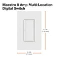 thumbnail image 5 of Conmutador digital Lutron Maestro MA-S8AM-WH 8 A, blanco, 120 V, 5 of 5