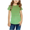 thumbnail image 2 of Up to 65% Off Shirts For Kids Short Sleeve Graphic T-Shirt Round Neck Crop Top For 3-14 Years Girls And Boy T-Shirt Tee 9-10 Years, Mint Green, 2 of 4