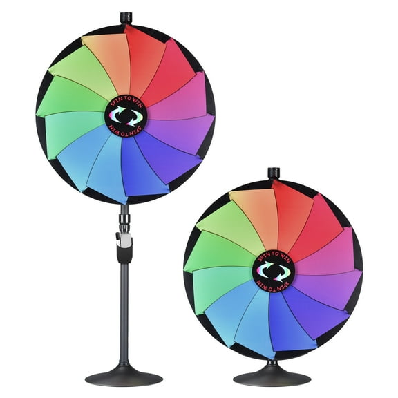 WinSpin 36" Dual Use Prize Wheel Tabletop or Floor Stand Fortune Spinning Wheel for Tradeshow Carnival Game Wheel, Pinwheel Series