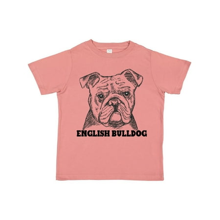 

Inktastic English Bulldog Sketch Portrait with Dog Breed Name Gift Toddler Boy or Toddler Girl T-Shirt