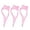 Pink, variant on opvise 3 Pcs Eyelash Comb Handheld Anti-dirty Eyelid Fits Eye Shape 3-in-1 Faux Crystal Eyelash Brush Female Supply