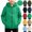 Green, variant on Spazoro Boys Hooded Jacket with Multi-Pockets, Windproof Solid Color Lightweight Zip-up Outdoor Windbreaker Coat Green Size 8-9