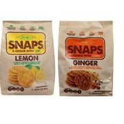 Shauffer's Traditional and Lemon Ginger Snaps 14 oz, 2 Bags Total 1 Bag Each Flavor BONUS Pouch