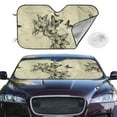 thumbnail image 2 of Balery Vintage Floral Print Car Windshield Sun Shade,Windshield Sunshade for Car Pickup Truck SUV Accessories-Small, 2 of 7
