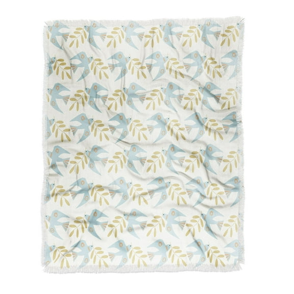 Society6 Mirimo Peace Doves Woven Throw Blanket