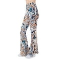 thumbnail image 3 of MixMatchy Women's Stylish Elastic Band High Waist Floral Print Comfy Flare Leggings, 3 of 5