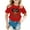 Red, variant on Girls T Shirts Baby Kids Summer Round Neck Cartoon Prints Cute Casual Loose Short Sleeved T Shirt, Size 8-10 Years