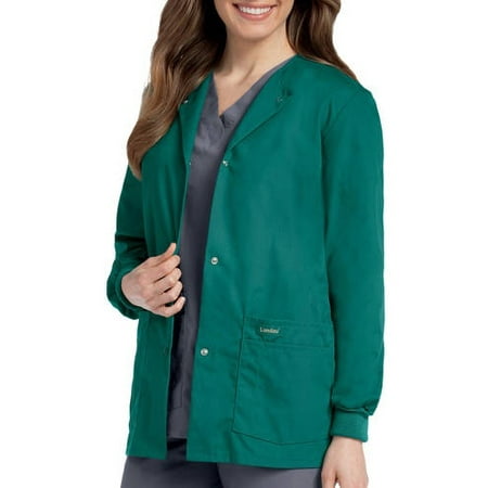 

Landau Women s Snap Front Warm-up Scrub Jacket
