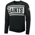 thumbnail image 2 of Men's '47 Heathered Black New Orleans Saints Bypass Tribeca Pullover Sweatshirt, 2 of 3