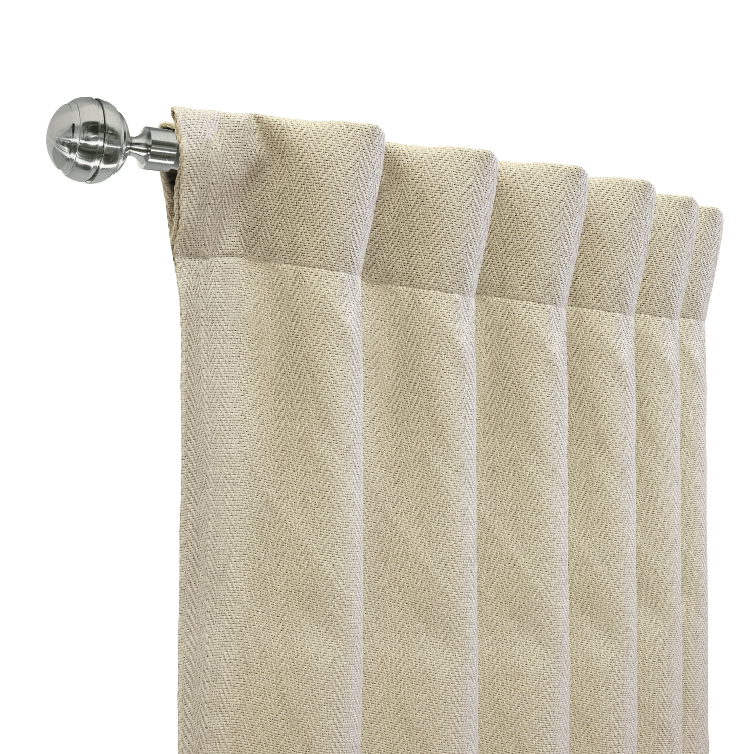 Thermalogic Galati Room Darkening Elegantly Blocking Most Light Dual Header Curtain Panel 52" x 95" Linen