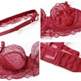 Guoeappa Women's Lace Bra Beauty Sheer Sexy Bra Non Padded Underwired ...