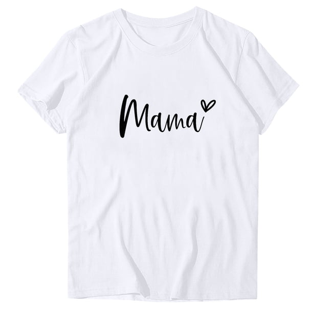 Camisetas de Manga Corta para las Mujeres Impreso Cuello Redondo Suelto Camiseta, Casual Cuatro Estaciones Blusa para el Hogar