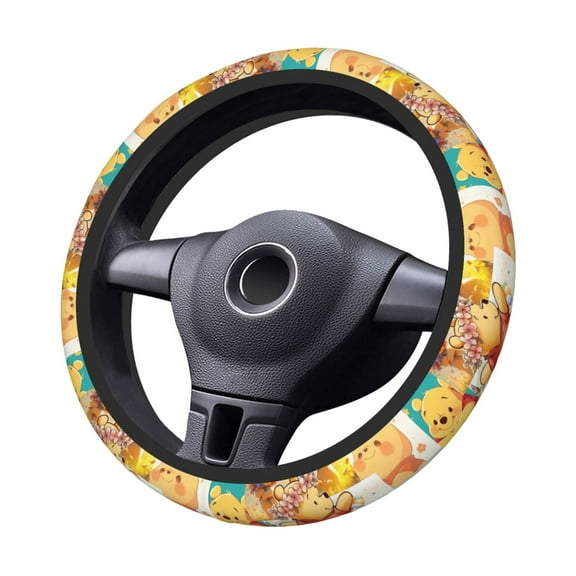 Win-Nie Steering Wheel Cover Elastic Stretch Breathable Vehicle Steering Wheel Protector Car Interior Accessories
