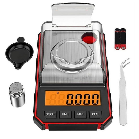 Fine Scale 0.001G, Digital Milligram Scale 50G / 0.001G, Digital Pocket Scale with LCD Display, Lab Digital Scale,Green