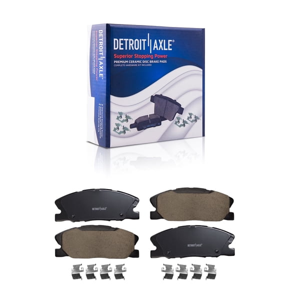 Detroit Axle - Front Brake Pads for 2014-2023 Dodge Charger 2015 2016 2017 2018 2019 2020 2021 2022 2023 Ceramic Brake Pads with Hardware Replacement