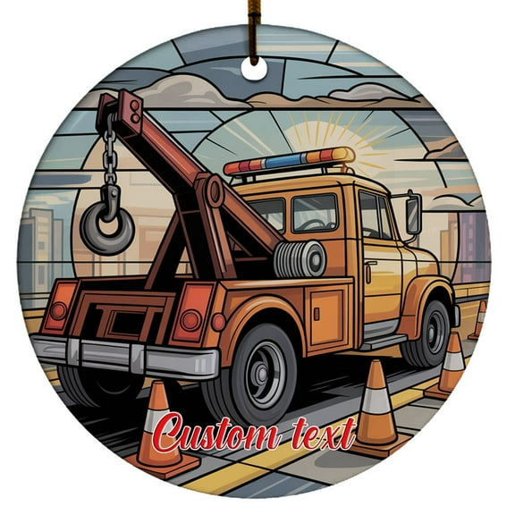 Tow Truck Ornament – Ornament Gift for Kids, Friends, Colleagues or Vehicle Lovers, Christmas 2025 Keepsake