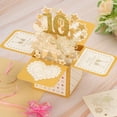 thumbnail image 6 of 10 Year Anniversary Card, Happy Anniversary Cards Wedding Anniversary Card for Wife Men Her, Gold Tone, 6 of 6