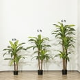 thumbnail image 4 of HiPlants 6ft Artificial Dracaena Plants in Black Plastic Pot, Faux Trees Indoor Outdoor Decor, Fake Plants for Home Decor Office Porch Patio Perfect Housewarming Gift, 4 of 7