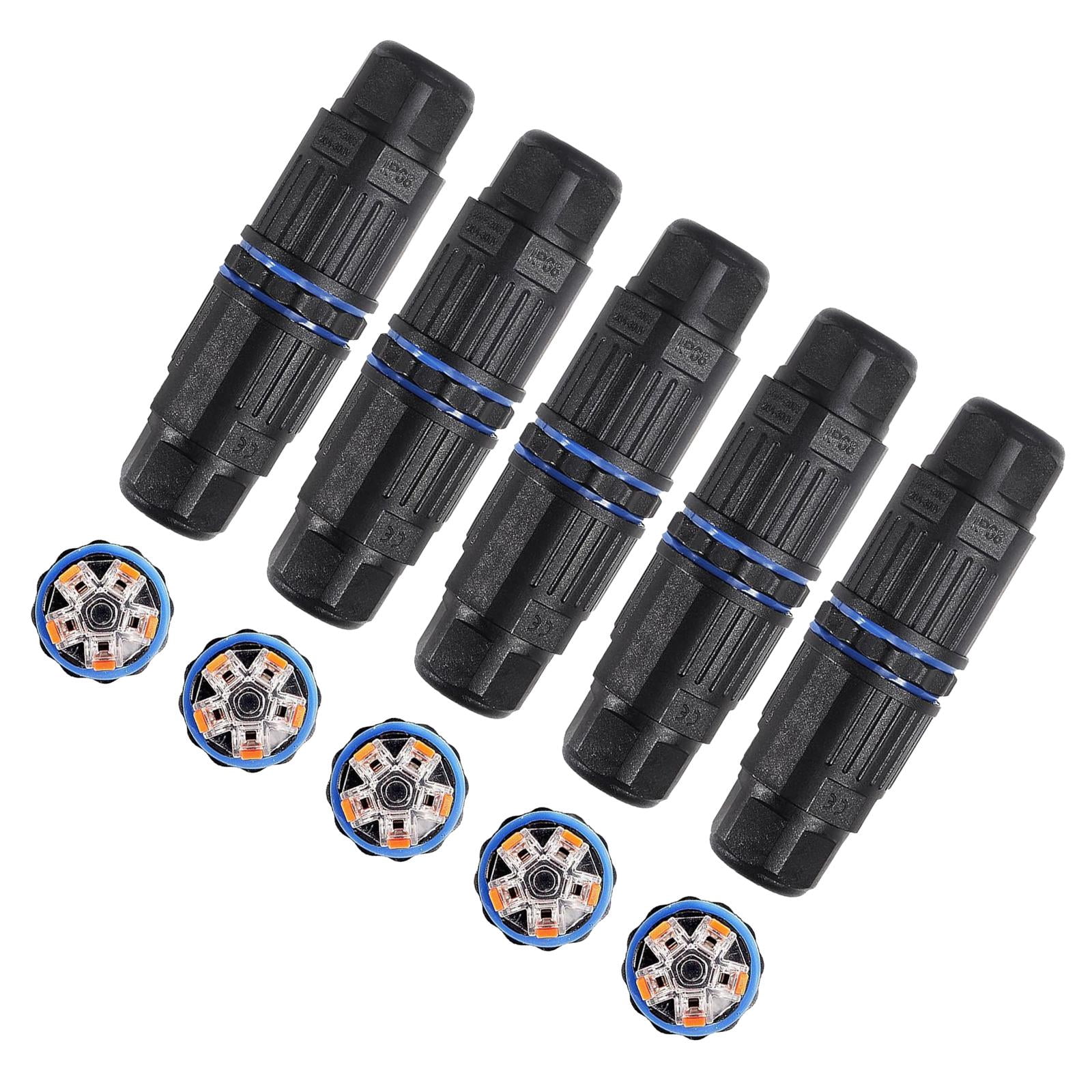 BAOSITY 5x IP68 Waterproof Junction Box Durable Electrical Project Case Outdoor 2 Pin Electrical Cable Connector for Landscape Lights