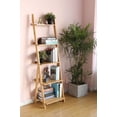 thumbnail image 6 of Corner Ladder Shelf Storage Shelving, 5 Tier Books/CDs/Albums/Files Holder in Living Room Home Office,Simple Assembly, 6 of 7