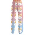 thumbnail image 4 of Easter Pajamas Pants Men Stretch Waist Drawstring Casual Sleepwear Cute Rabbit Print Soft Wide Leg Pants (Light Blue,3XL), 4 of 7