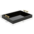 thumbnail image 2 of Kate and Laurel Lipton Decorative Modern Rectangular Tray, 16.5 x 12.25, Black and Gold, Chic Serving Tray for Storage, Organization, and Display, 2 of 8