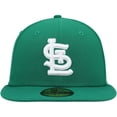 thumbnail image 2 of Men's New Era Kelly Green St. Louis Cardinals White Logo 59FIFTY Fitted Hat, 2 of 5