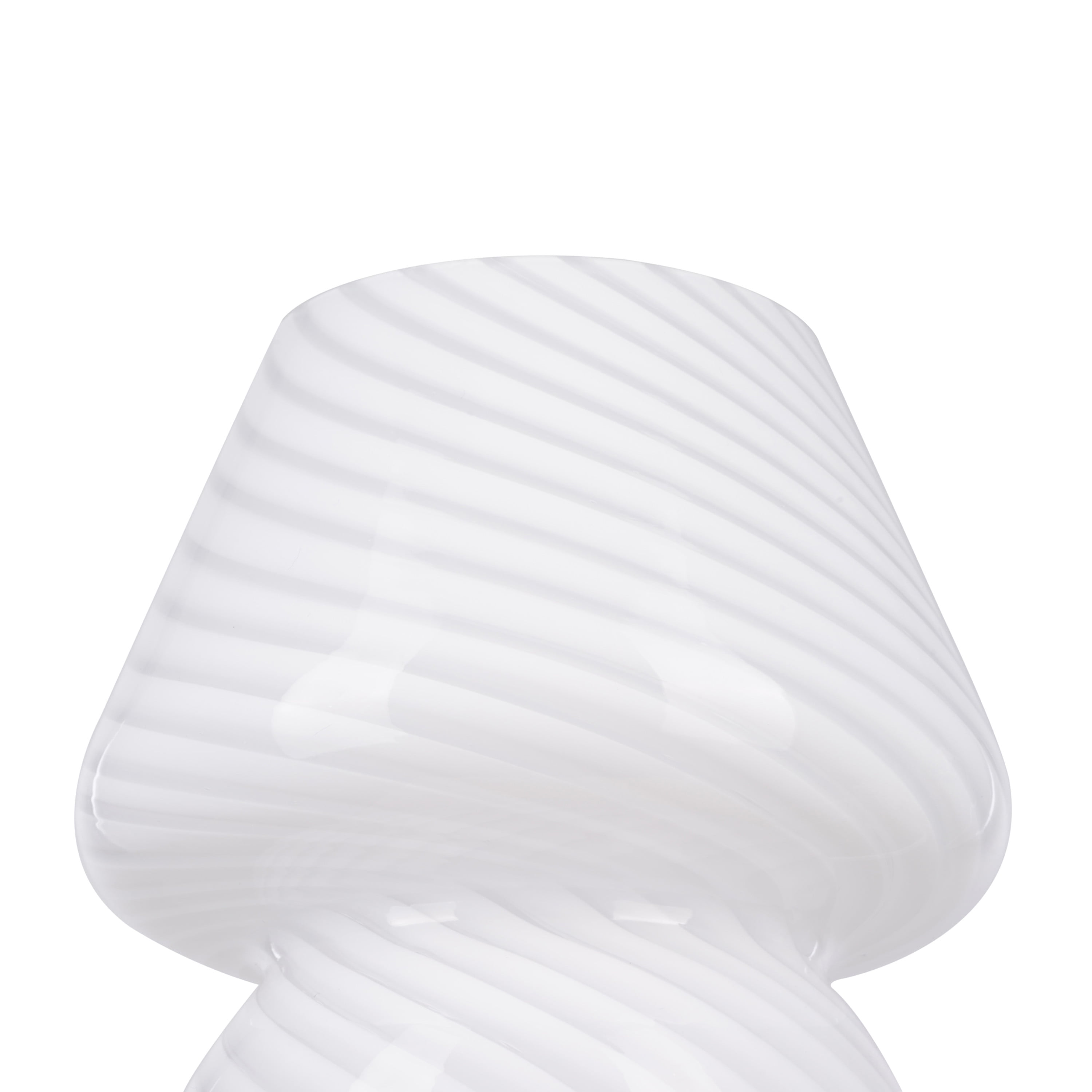 Catalina Lighting Mushroom Table Lamp, White Glass, White