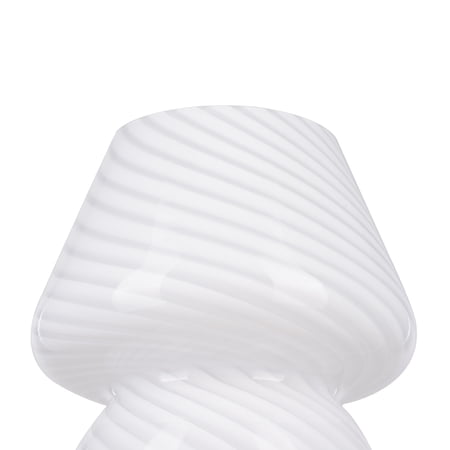Catalina Lighting Mushroom Table Lamp, White Glass, White
