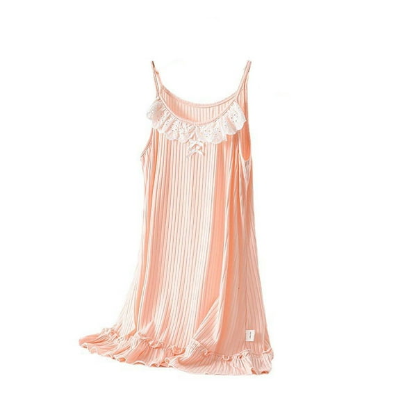 Cameland Sleeveless Nightgowns for Women O Neck Camisole Chemise Nightgown Adjustable Spaghetti Strap Racerback Sleep Dress Sexy Sleepwear Dress for Women