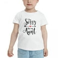 thumbnail image 2 of I'm Sassy Like My Aunt Cute Toddler T-Shirts for Boys Girls (White, Youth S), 2 of 5