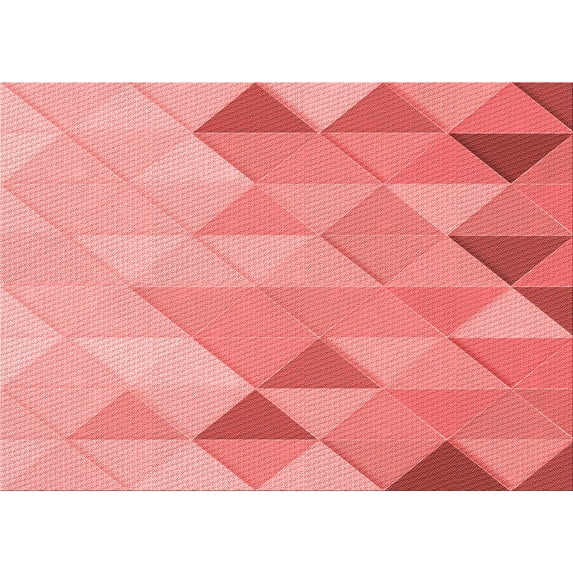 Ahgly Company Indoor Rectangle Patterned Light Salmon Pink Area Rugs, 5' x 7'