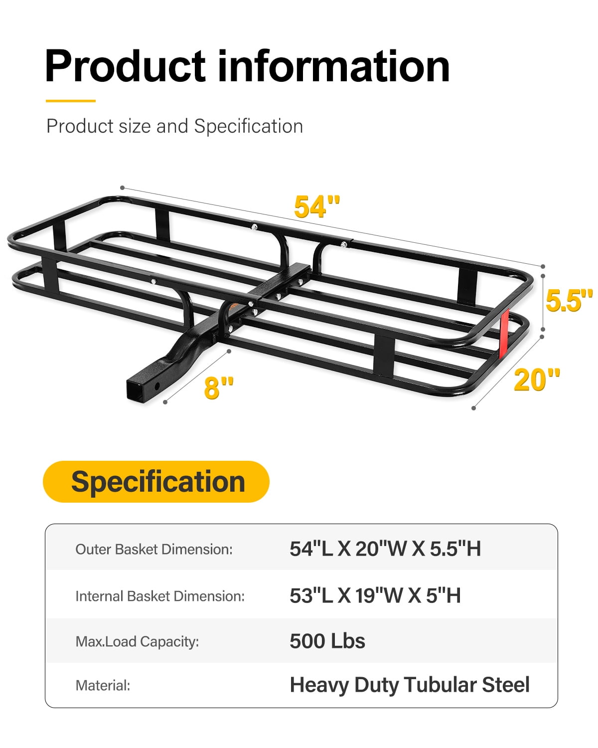 KING BIRD 54 x 20 x 5.5 Hitch Cargo Carrier Lebanon Ubuy