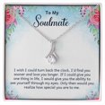 thumbnail image 2 of To My Soulmate I Wish I Could Turn Back Alluring Ribbon Necklace Message Card, 2 of 7